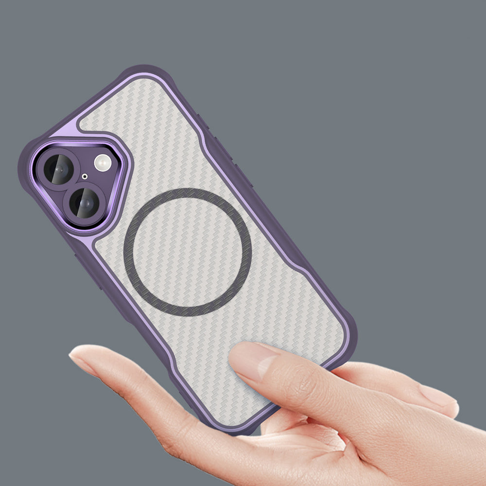 Ledende serie MagSafe Silicone Case til iPhone 16 - lilla