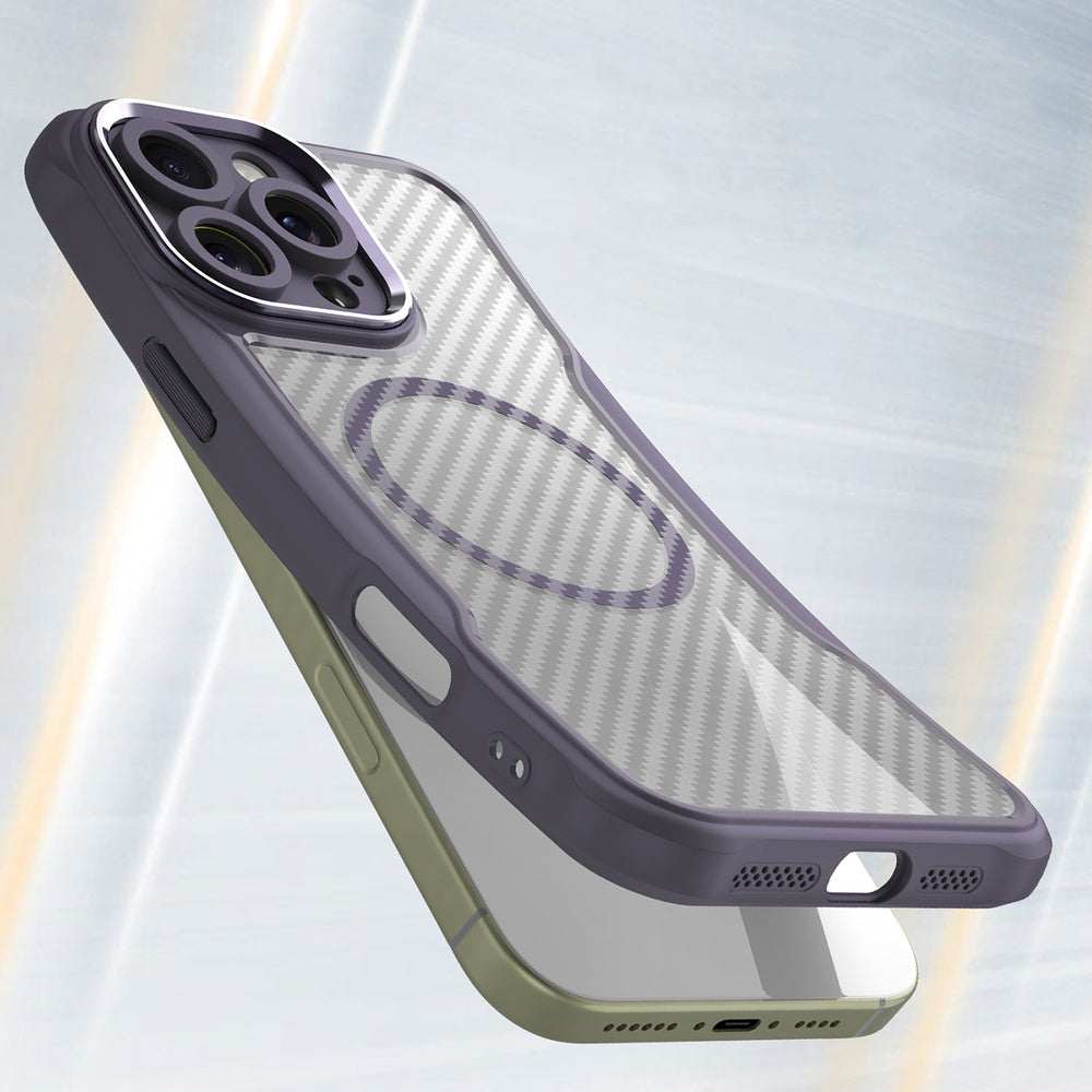 Ledende serie MagSafe Silicone Case til iPhone 16 Pro - lilla
