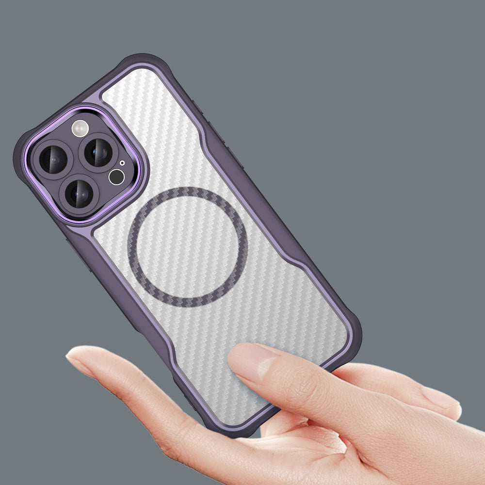 Ledende serie MagSafe Silicone Case til iPhone 16 Pro Max - lilla