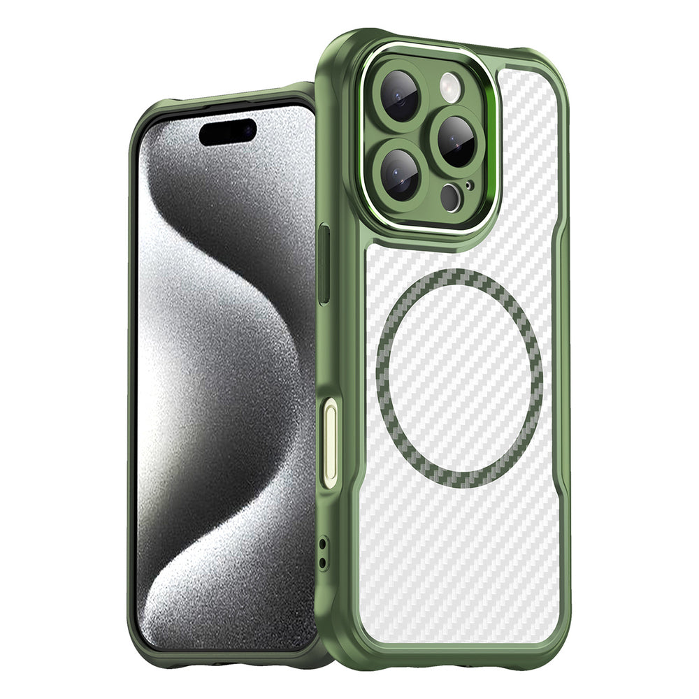 Ledende serie MagSafe Silicone Case til iPhone 16 Pro - Grøn