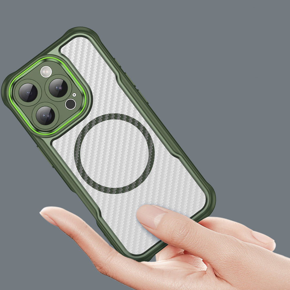 Ledende serie MagSafe Silicone Case til iPhone 16 Pro - Grøn
