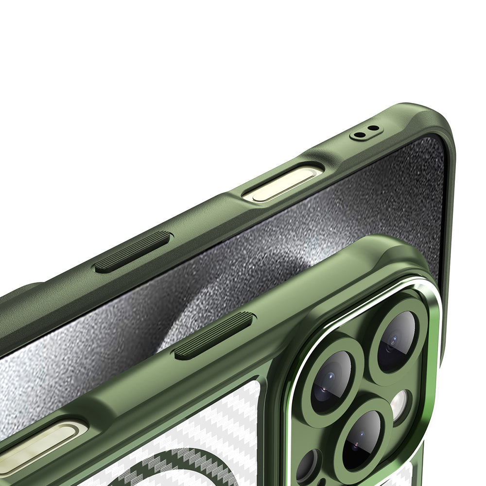 Ledende serie MagSafe Silicone Case til iPhone 16 Pro - Grøn