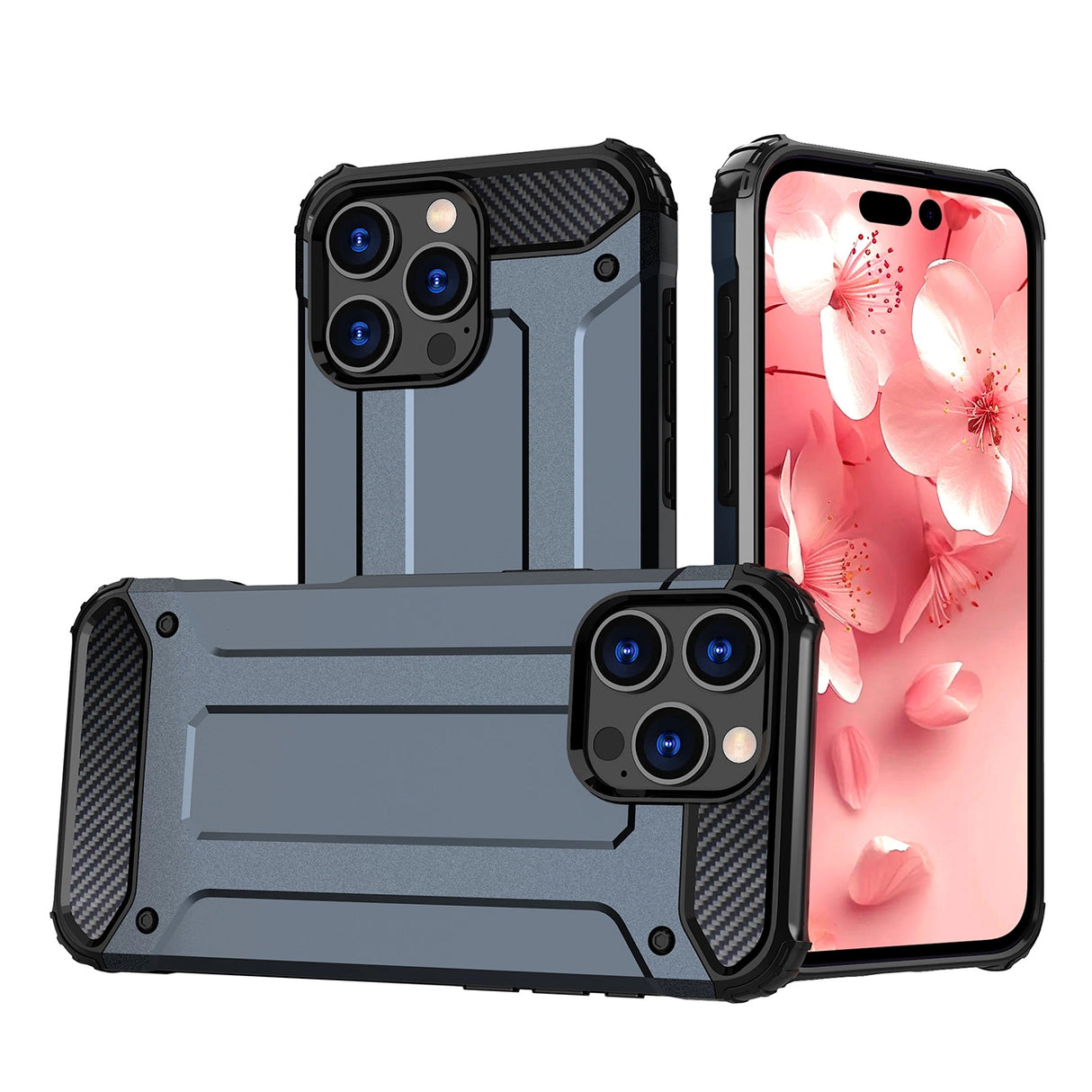 Hybrid Armor iPhone 16 Pro Max Case - Blå