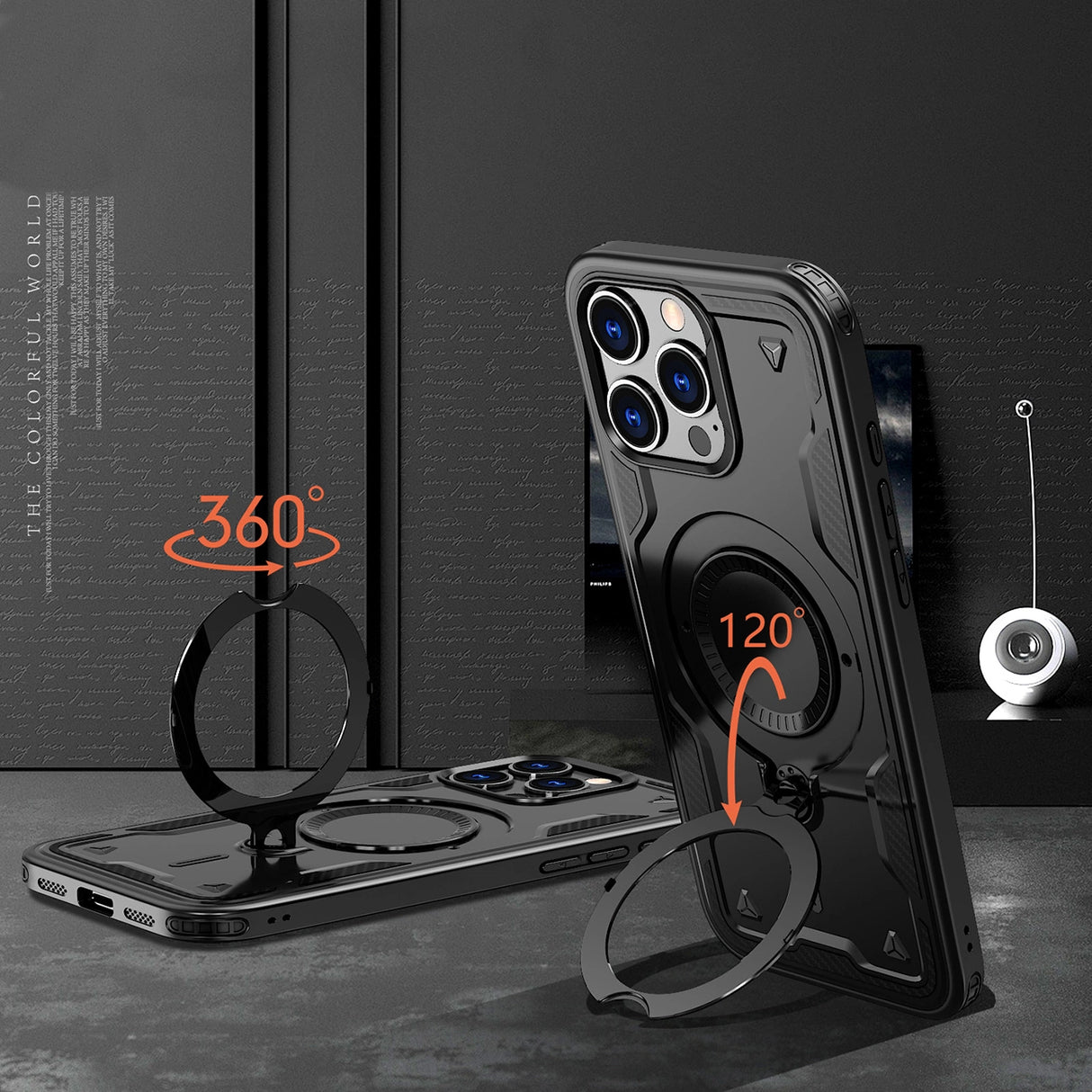 Hybrid Armor Trendy Case med MagSafe til iPhone 16 Pro - sort