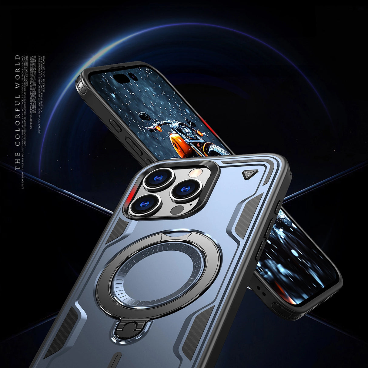 Hybrid Armor Trendy Case med MagSafe til iPhone 16 Pro - Blå