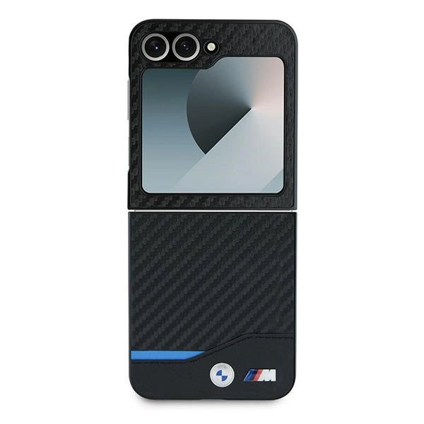 BMW Carbon Blue Line Case til Samsung Galaxy Z Flip 6 - sort
