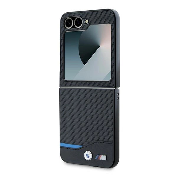 BMW Carbon Blue Line Case til Samsung Galaxy Z Flip 6 - sort