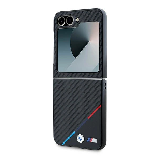 BMW Carbon Tricolor Case til Samsung Galaxy Z Flip 6 - sort