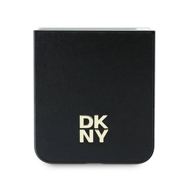 DKNY lædermetalstabel Logo Case til Samsung Galaxy Z Flip 6 - sort
