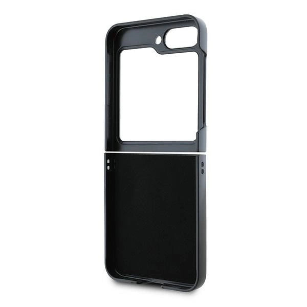 DKNY lædermetalstabel Logo Case til Samsung Galaxy Z Flip 6 - sort