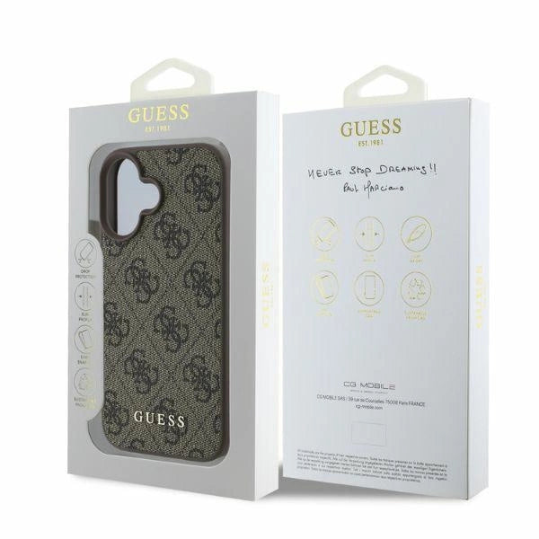 Guess 4G Classic iPhone 16 Case - Brunt
