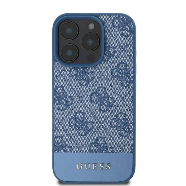 Guess 4G Bottom Stripe Case til iPhone 16 Pro Max - Blå