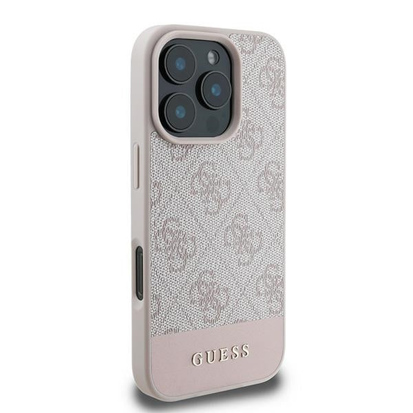Guess 4G Bottom Stripe Case til iPhone 16 Pro Max - Pink