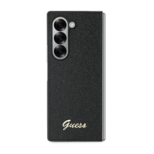 Guess 4G Glitter Script Case til Samsung Galaxy Z Fold 6 - sort