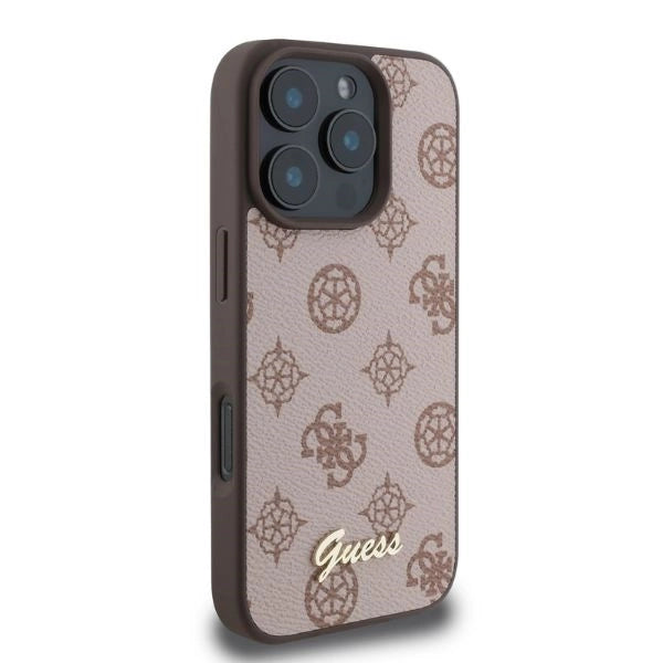 Guess Peony Script MagSafe iPhone 16 Pro Case - Brunt
