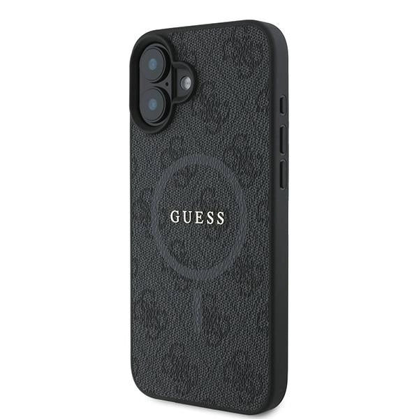 Guess 4G Ring Classic Logo MagSafe-hylster til iPhone 16 Plus - sort