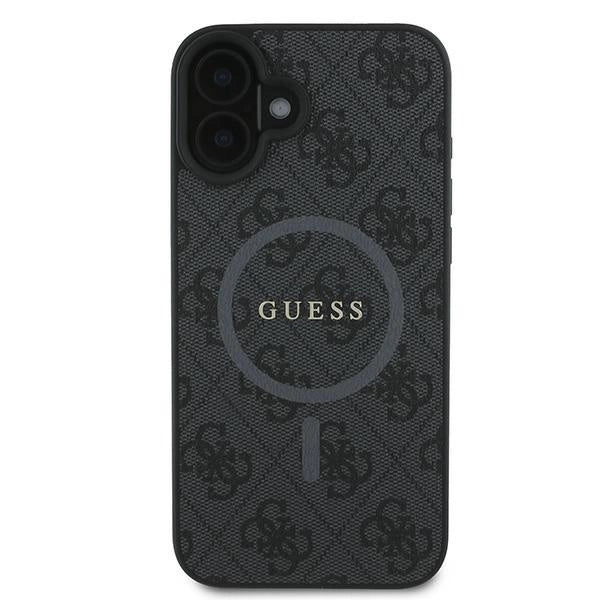 Guess 4G Ring Classic Logo MagSafe-hylster til iPhone 16 Plus - sort