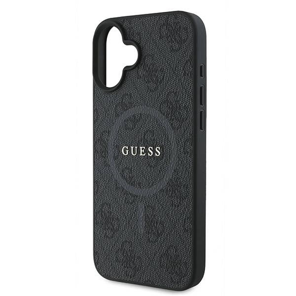 Guess 4G Ring Classic Logo MagSafe-hylster til iPhone 16 Plus - sort