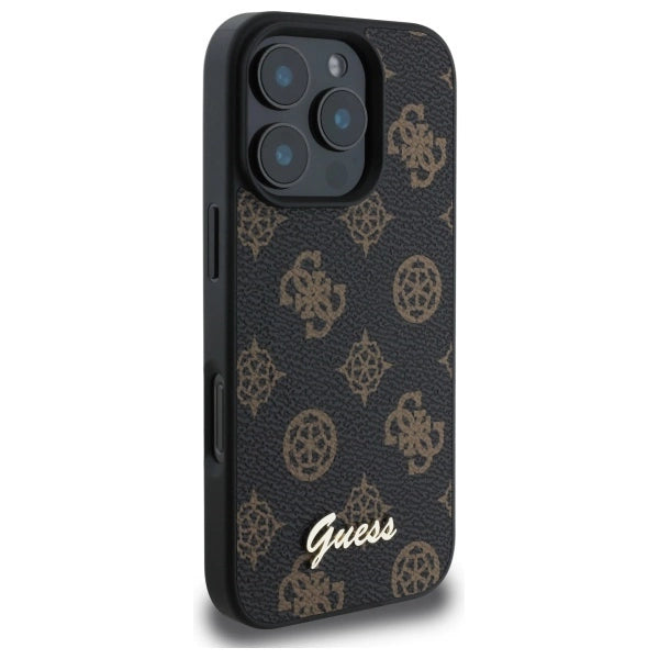 Guess Peony Script MagSafe iPhone 16 Pro Max-kasse - sort
