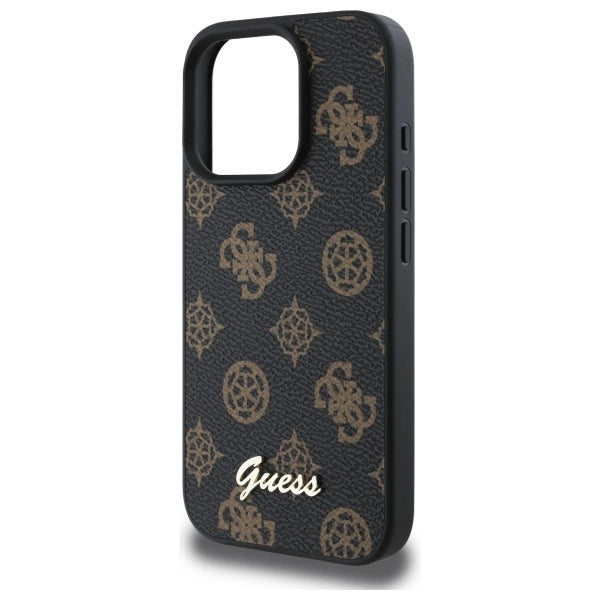 Guess Peony Script MagSafe iPhone 16 Pro Max-kasse - sort