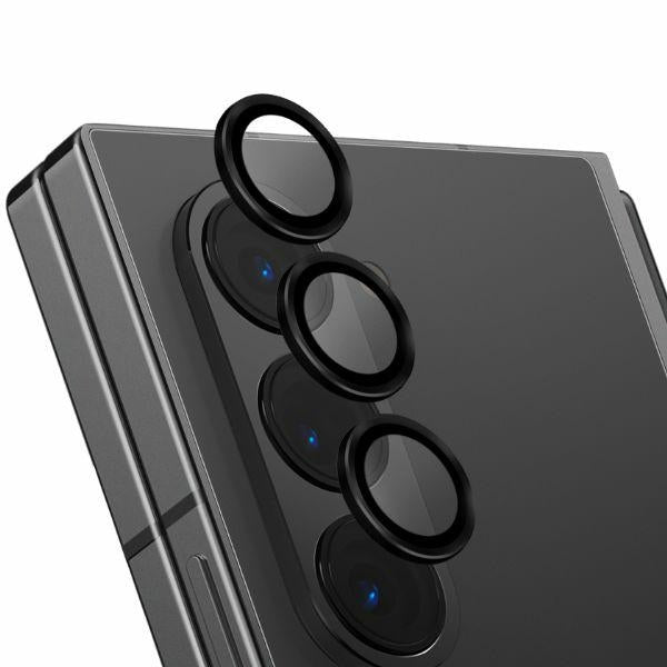 Uniq Optix Auminium tempereret glas til objektiv med applikator til Samsung Galaxy Z Fold 6 - sort