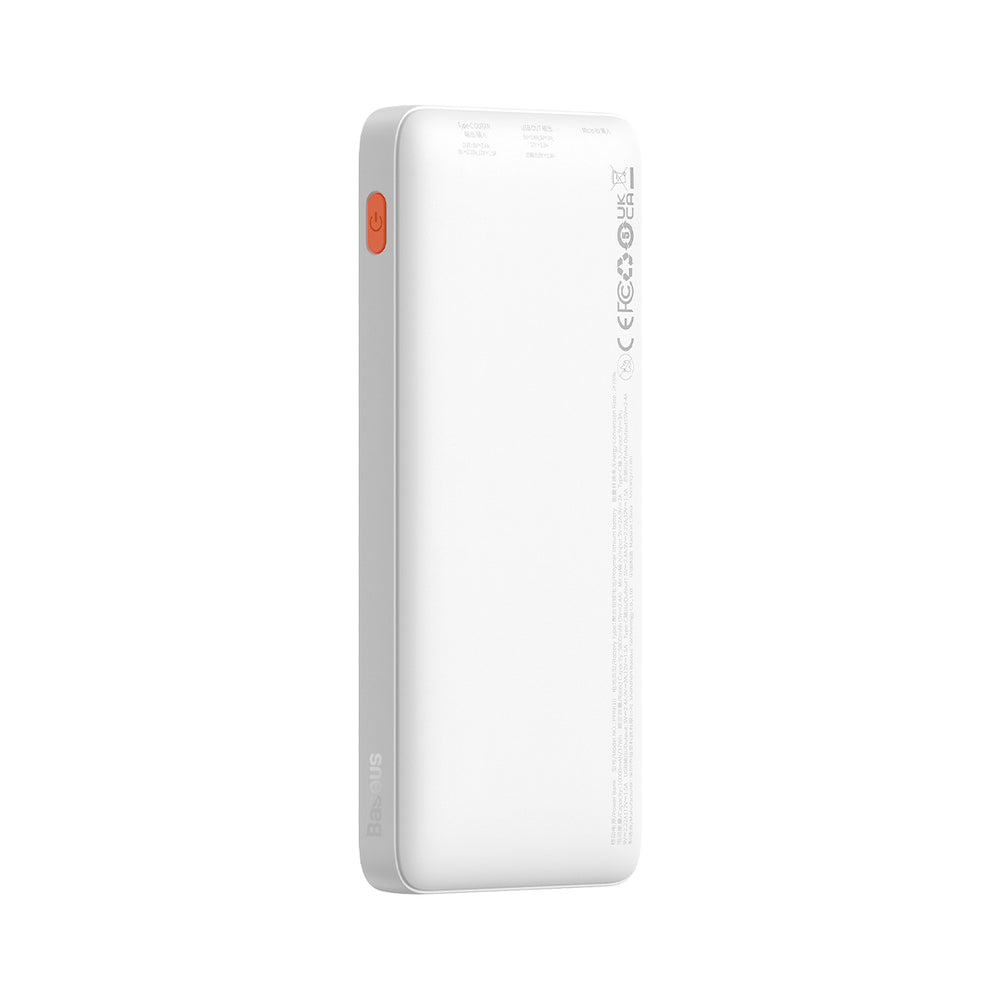 Baseus Airpow 20W 10000mAh Power Bank with Baseus Simple Series USB-A - USB-C 30 cm Cable - White