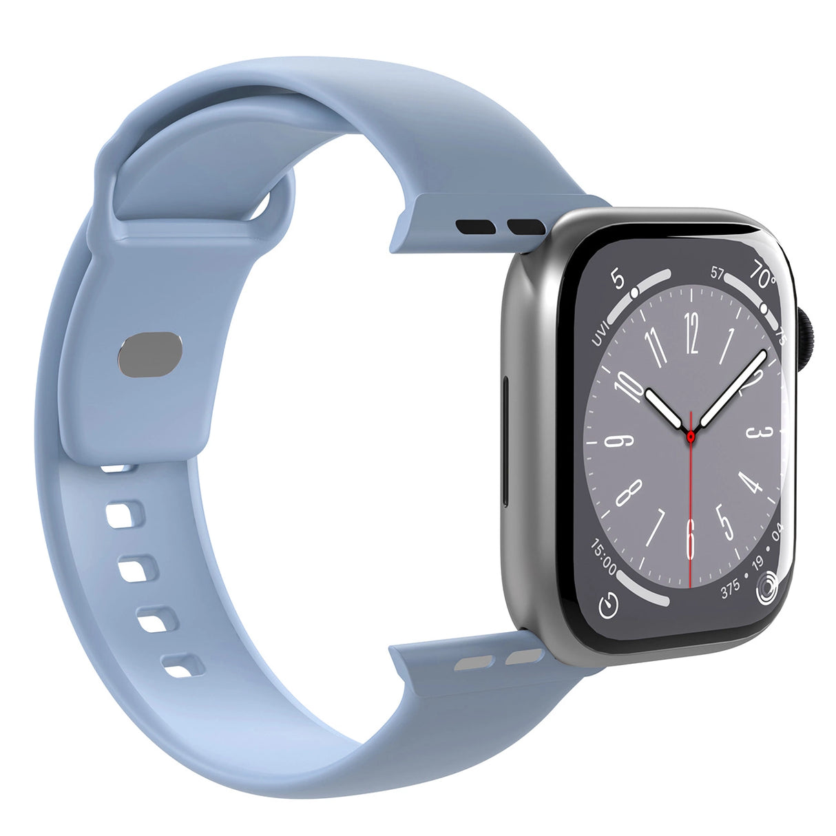 Puro Icon Silicone Strap for Apple Watch 42 / 44 / 45 / 49 mm - Light Blue (2 pcs.)