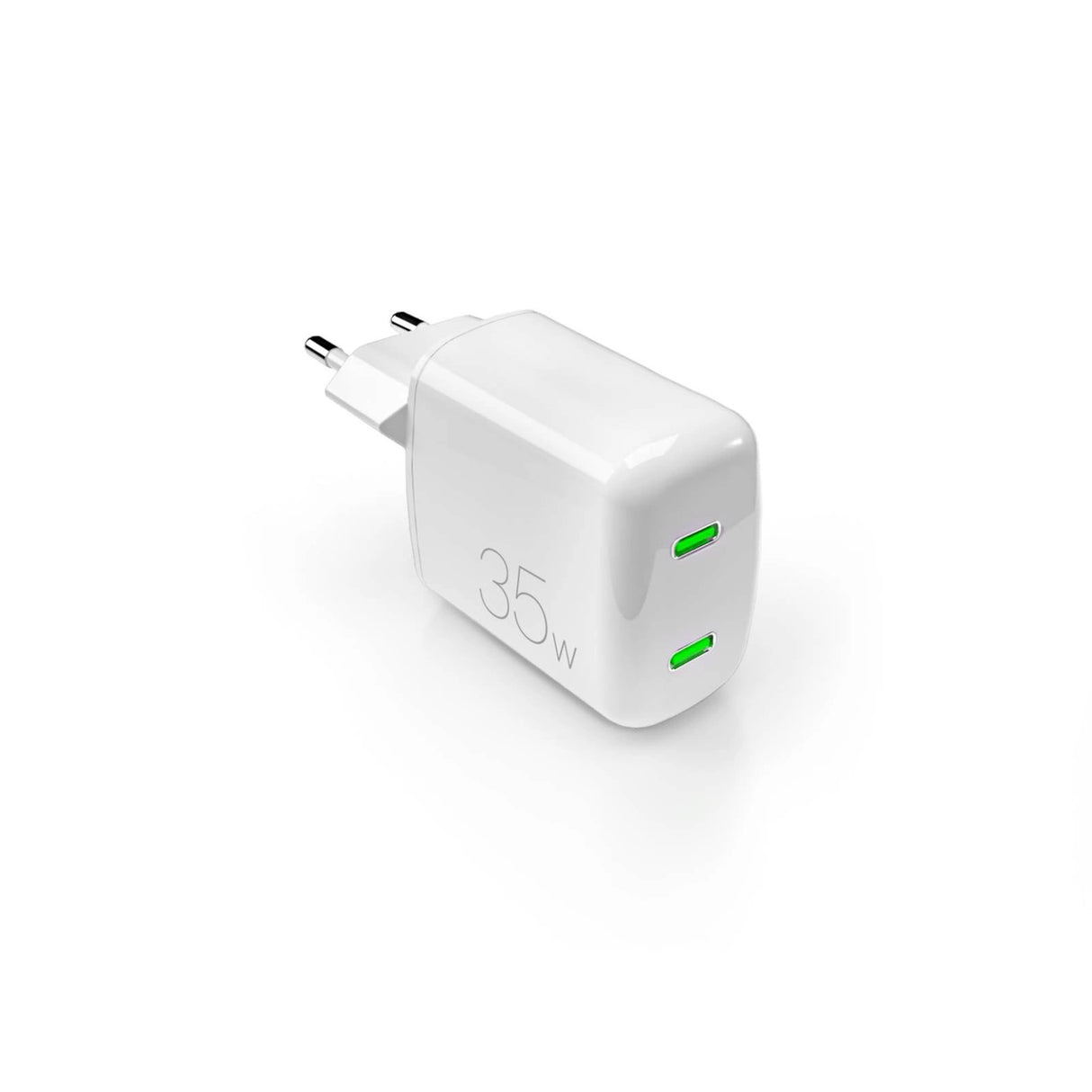 Puro MiniPro 35W GaN 2xUSB-C vægoplader - hvid