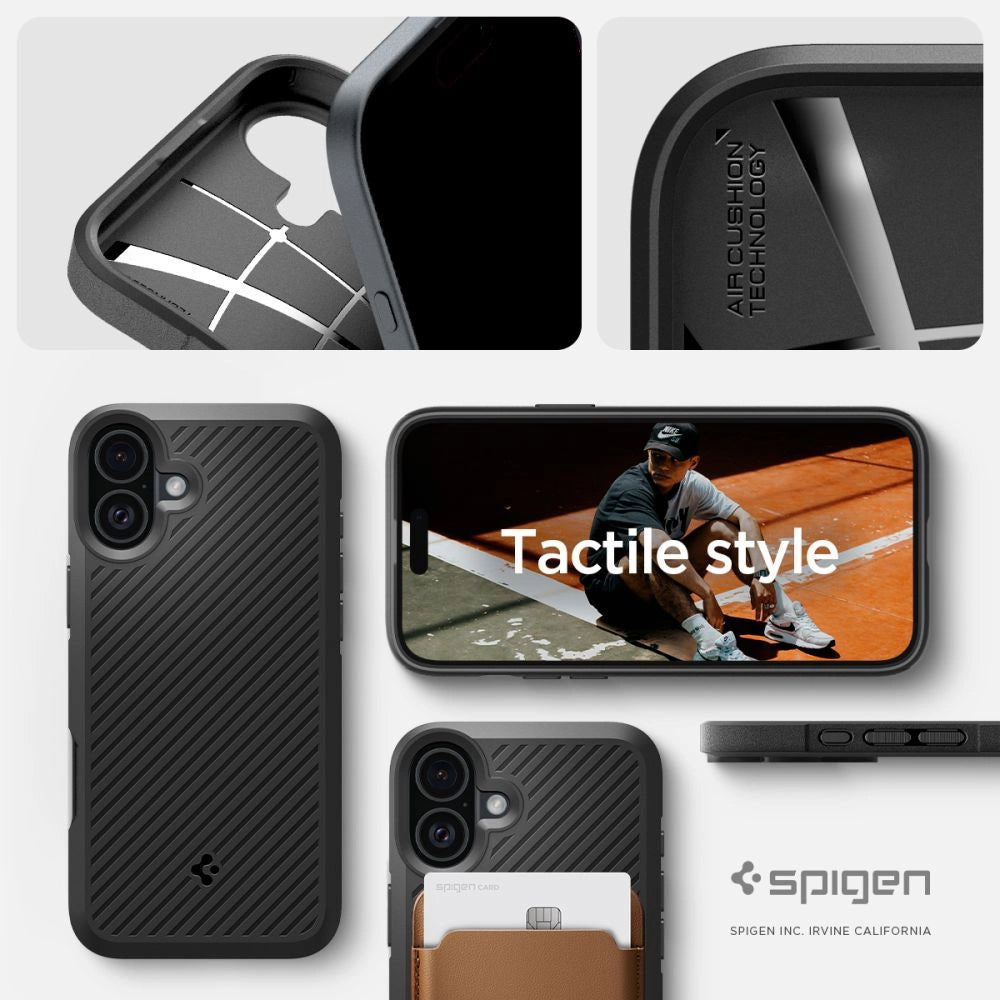 Spigen Core Armor iPhone 16 Case - Matte Black