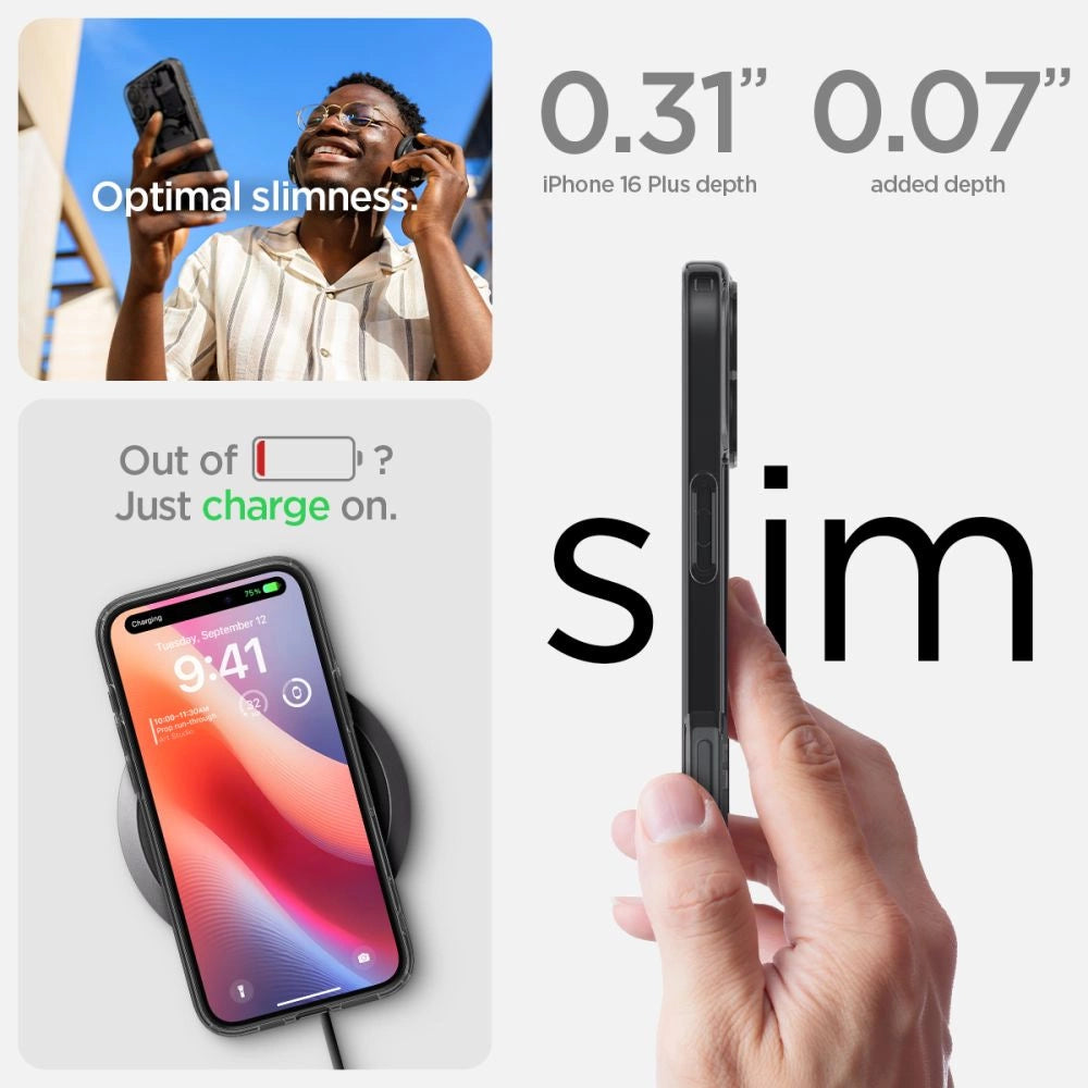 Spigen Ultra Hybrid MagSafe Zero One for iPhone 16 - Dark Gray