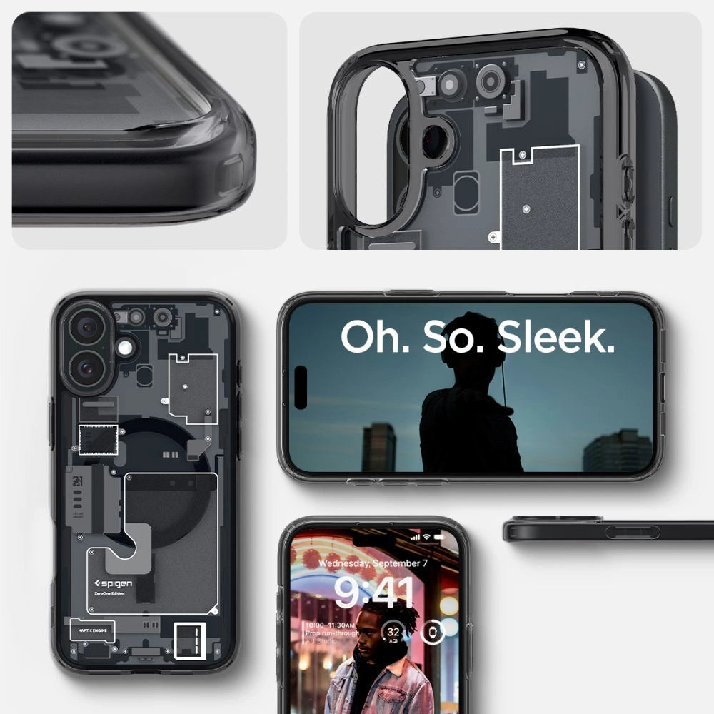 Spigen Ultra Hybrid MagSafe Zero One for iPhone 16 - Dark Gray