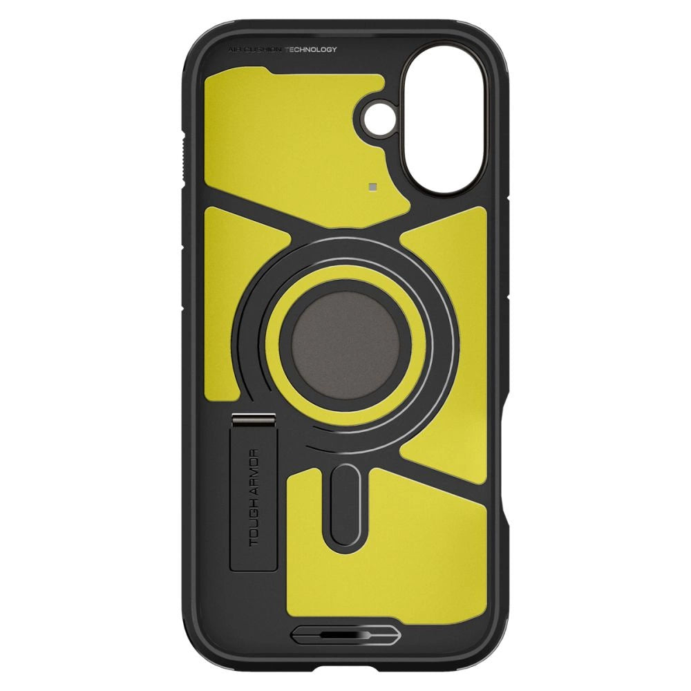 Spigen Tough Armor MagSafe case with stand for iPhone 16 - gunmetal