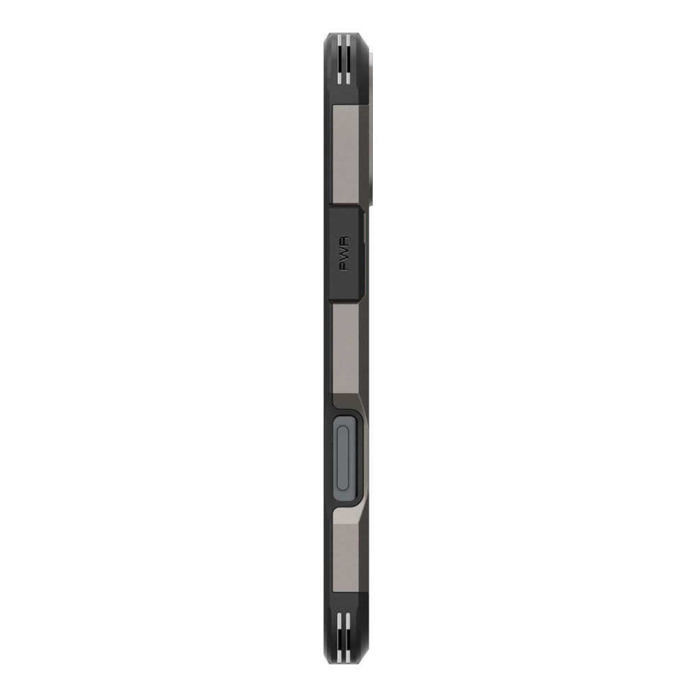 Spigen Tough Armor MagSafe case with stand for iPhone 16 - gunmetal