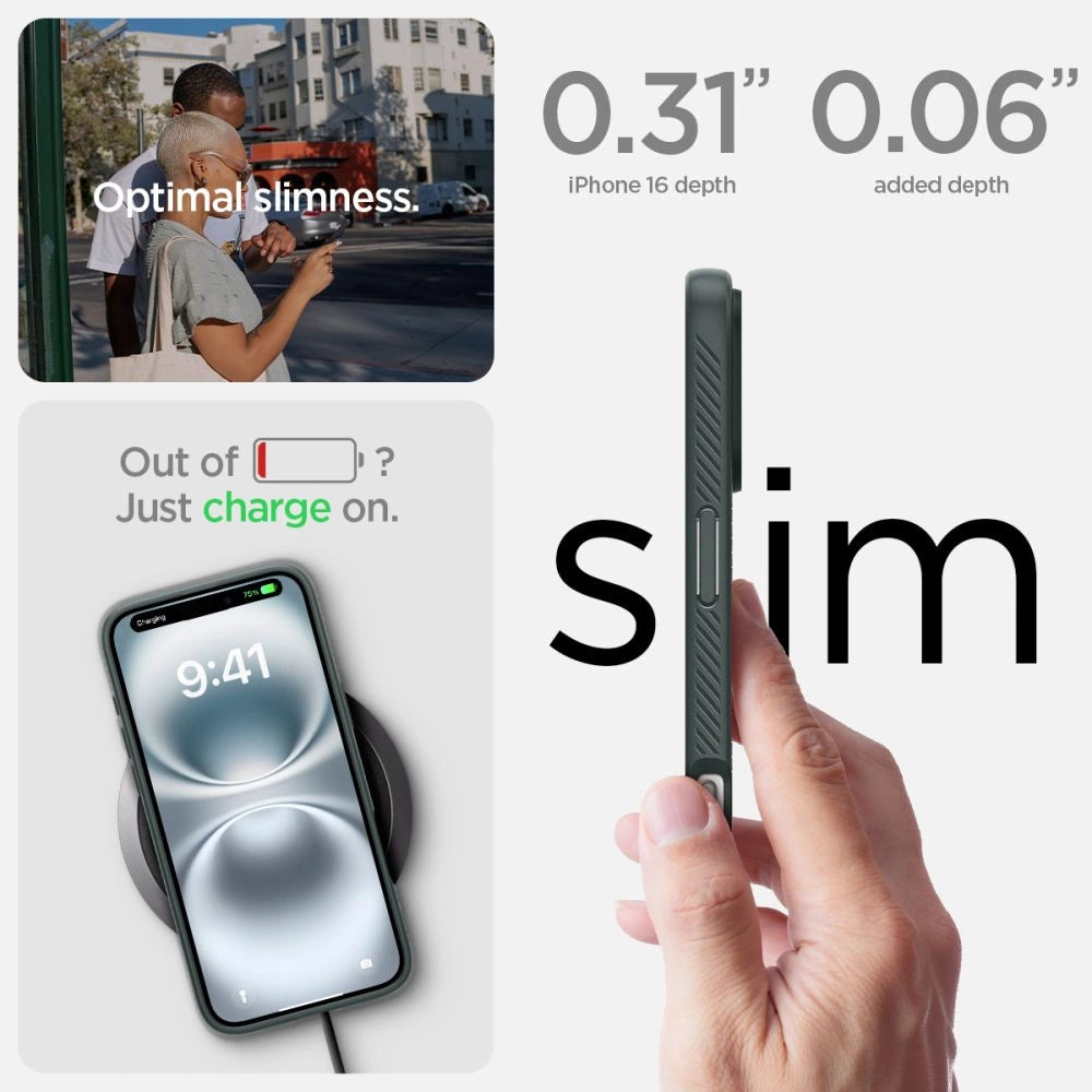 Spigen Liquid Air iPhone 16 Case - Green