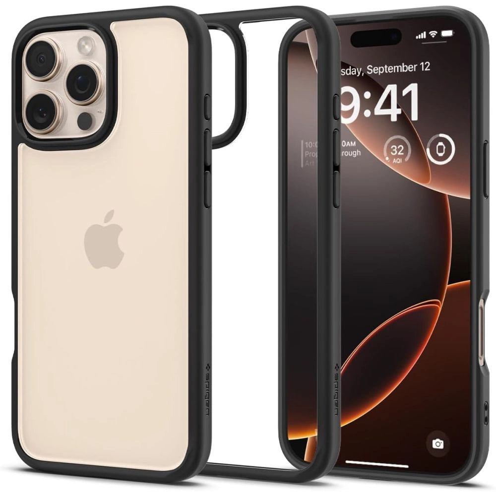 Spigen Ultra Hybrid iPhone 16 Pro Case - Matte Black