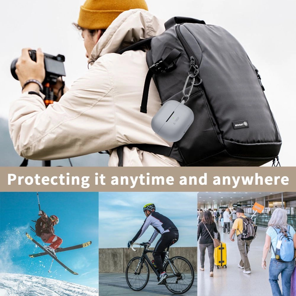 Tech-Protect Silicone Hook Case til Samsung Galaxy Buds 3 / 3 Pro - sort