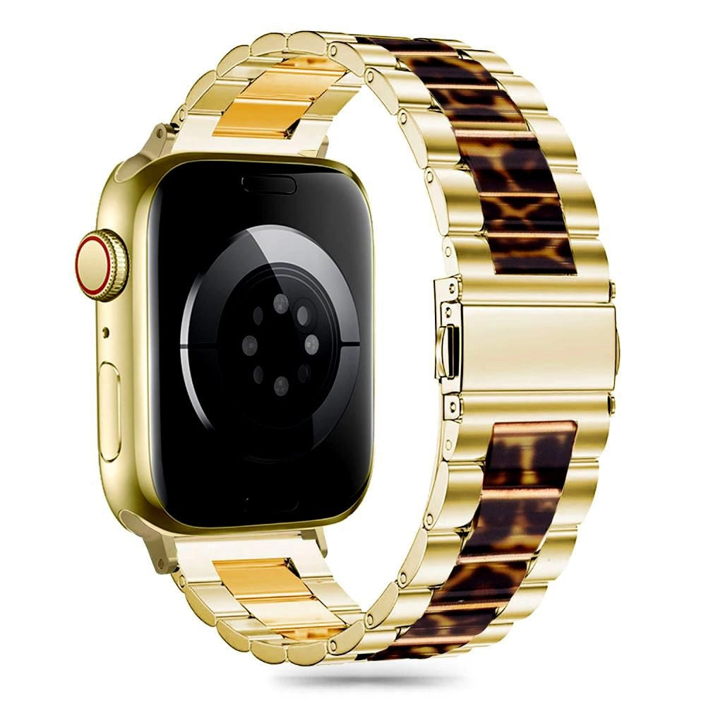 Tech-Protect Modern Apple Watch Strap 4 / 5 / 6 / 7 / 8 / 9 / SE (38 / 40 / 41 mm) - Guld / Leopard