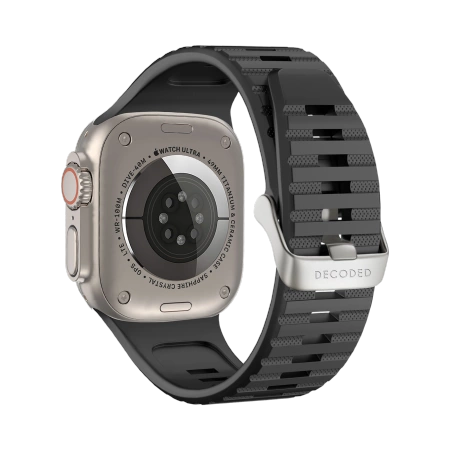 Dekoderet Ultra Traction Silicone Strap til Apple Watch 49 / 45 / 44 / 42 mm Gen 1-9 - SE - Sort