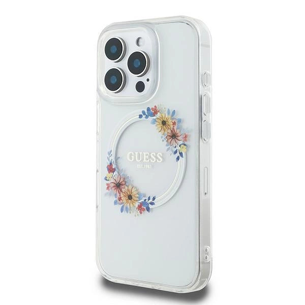 Gæt IML Flowers Wreath MagSafe iPhone 16 Pro Case - klar