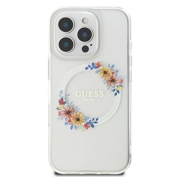 Gæt IML Flowers Wreath MagSafe iPhone 16 Pro Case - klar