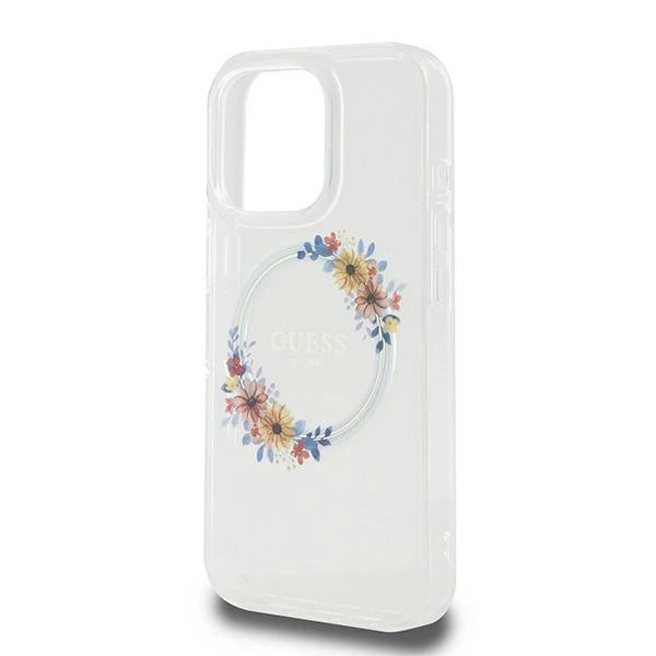 Gæt IML Flowers Wreath MagSafe iPhone 16 Pro Case - klar