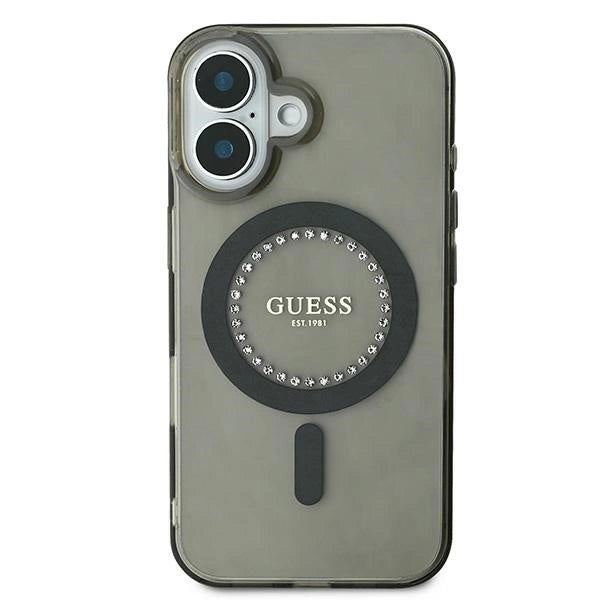 Guess IML Rhinestones MagSafe iPhone 16 Plus Case - sort