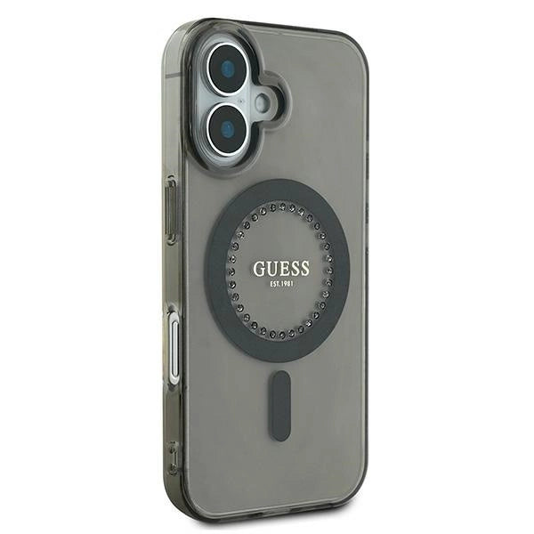 Guess IML Rhinestones MagSafe iPhone 16 Plus Case - sort