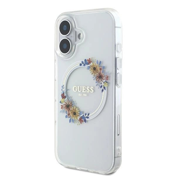 Gæt IML Flowers Wreath MagSafe iPhone 16 Case - klar