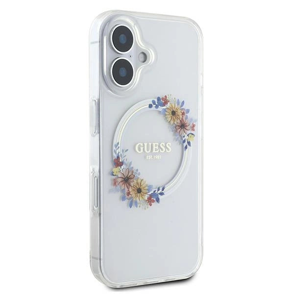 Gæt IML Flowers Wreath MagSafe iPhone 16 Case - klar