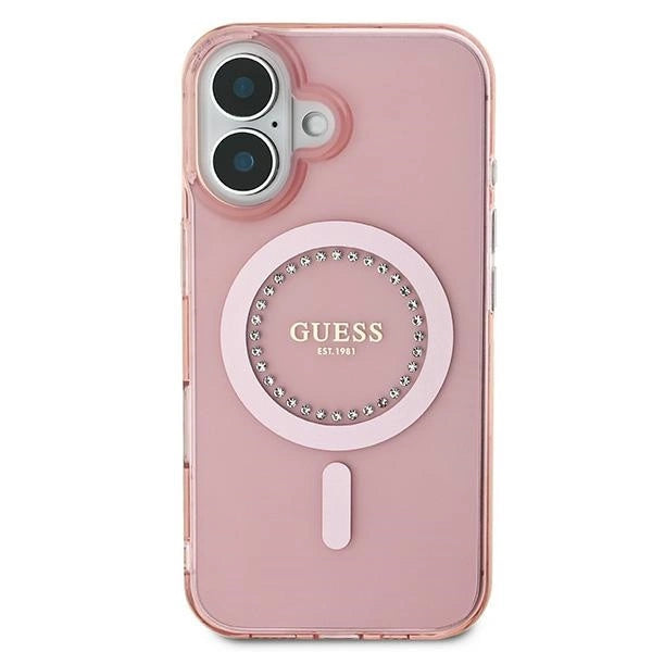 Gæt IML Rhinestones MagSafe iPhone 16 Case - Pink
