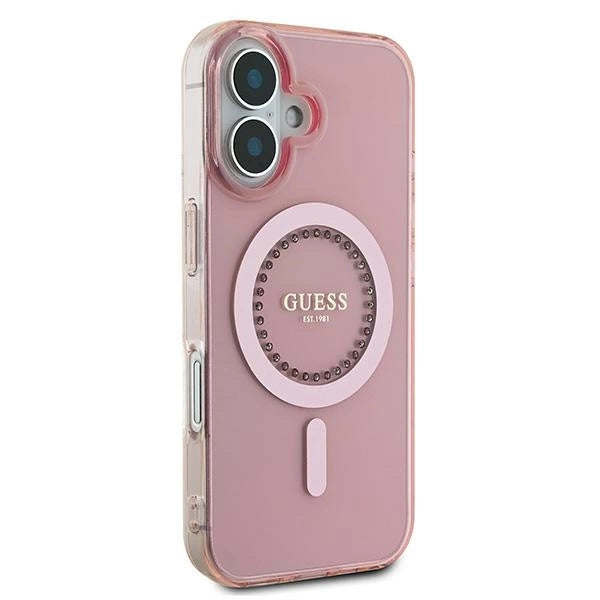 Gæt IML Rhinestones MagSafe iPhone 16 Case - Pink