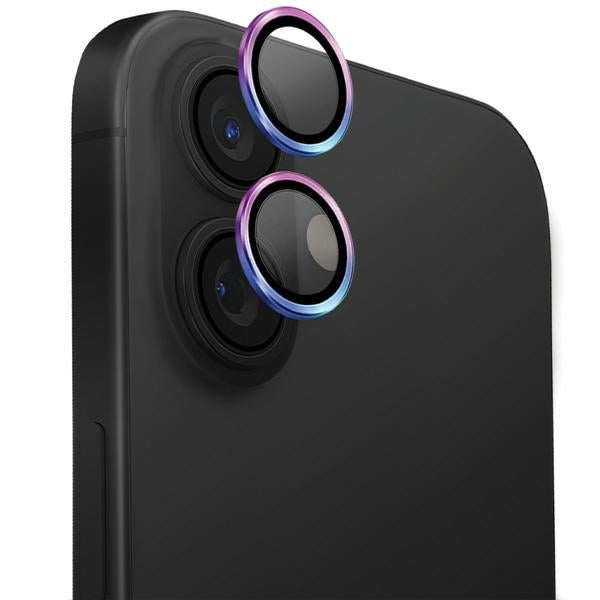 Uniq Optix Aluminium Camera Lens Protector med Applicator til iPhone 16 / iPhone 16 Plus - Iridescent