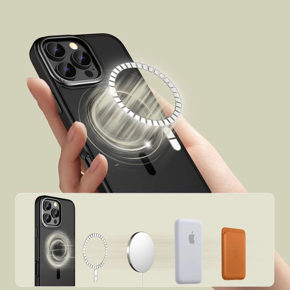 Tech-Protect MagEdge MagSafe iPhone 16 Pro Max Case - Halvt gennemsigtigt