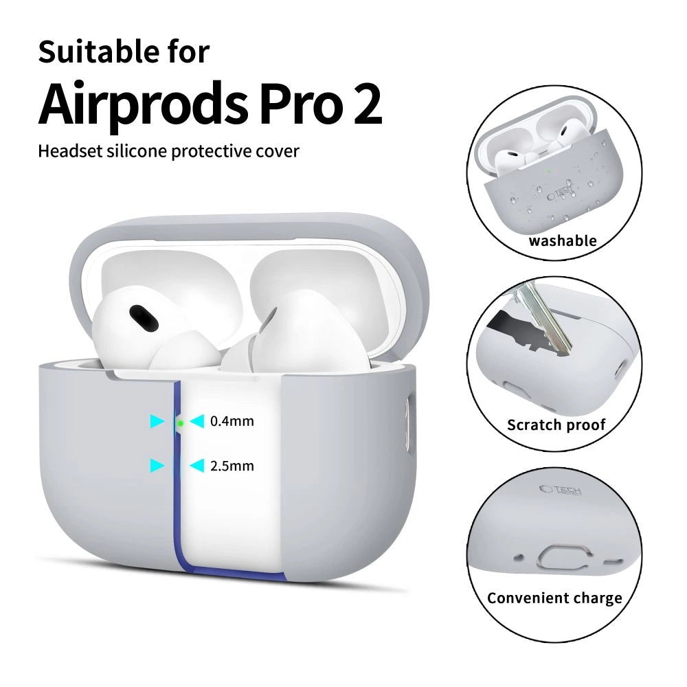 Tech-Protect Silicone Case til Apple AirPods Pro 1 / 2 - Grå